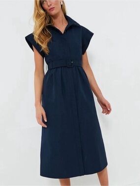 black channing polo midi dress Tuckernuck Black Channing Polo Oversized Midi Dress Womens XS Shift Collared